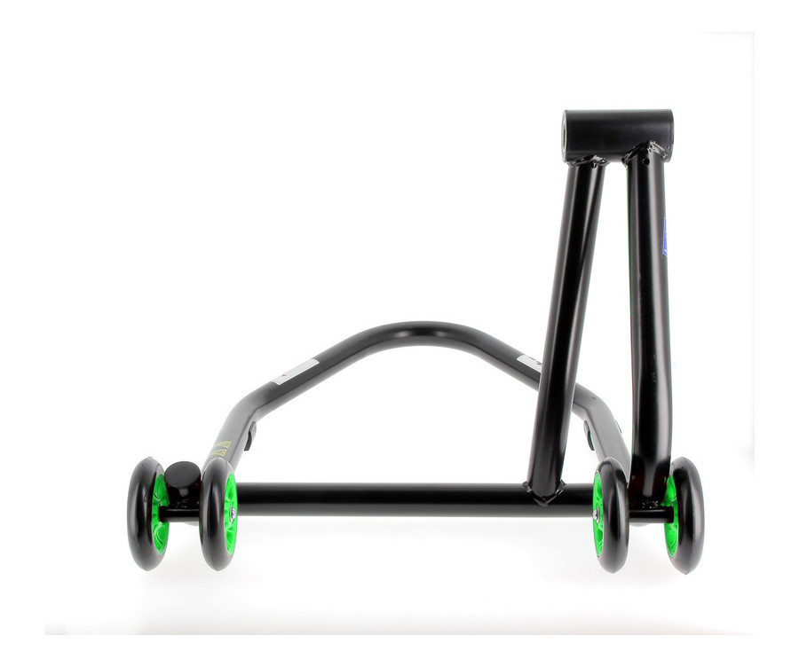 Béquille monobras gauche BIHR Home Track noir mat roues vert - 3032155