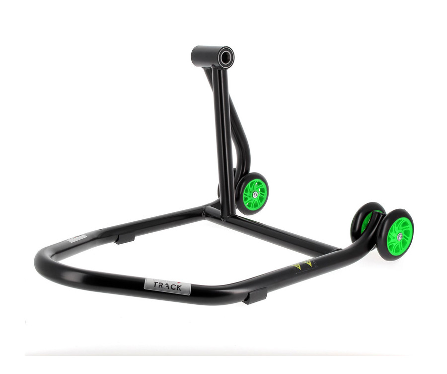 Béquille monobras gauche BIHR Home Track noir mat roues vert - 3032155