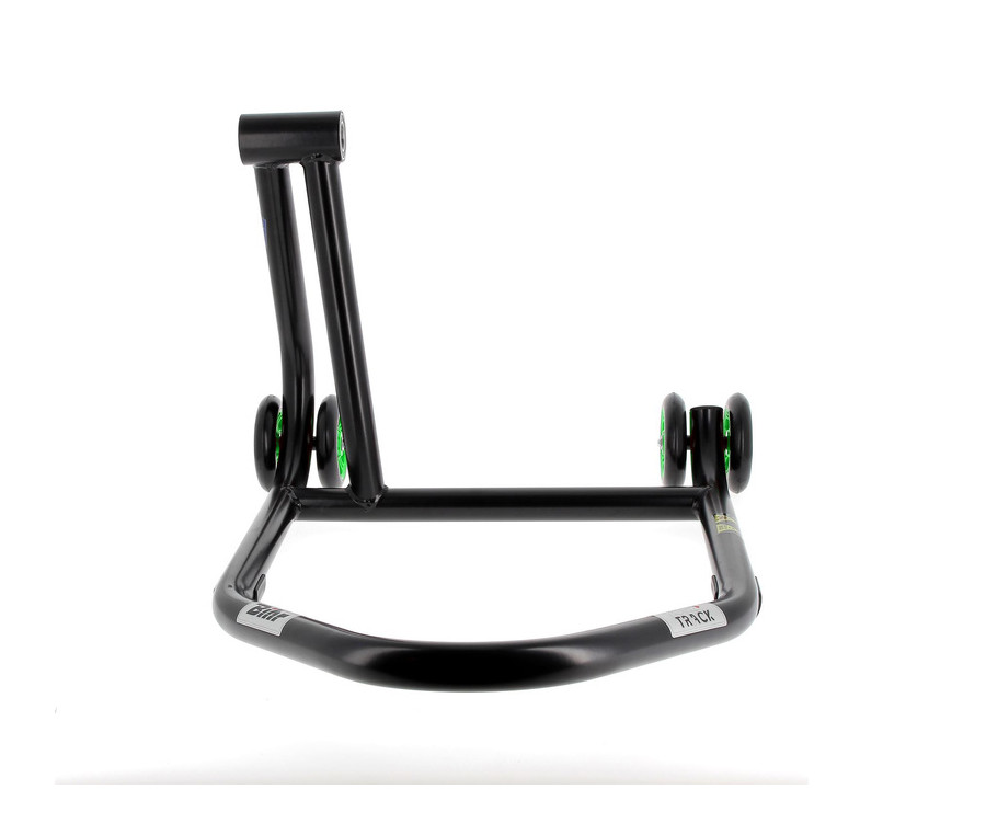 Béquille monobras gauche BIHR Home Track noir mat roues vert - 3032155