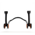Béquille arrière BIHR Home Track supports en "V" noir mat roues orange Béquille arrière BIHR Home Track supports en "V" noir mat roues orange