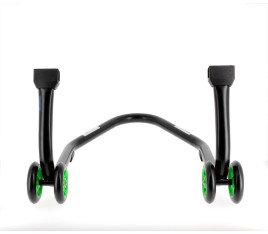 Béquille arrière BIHR Home Track supports en "V" noir mat roues vert