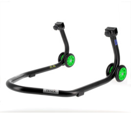 Béquille arrière BIHR Home Track supports en "V" noir mat roues vert