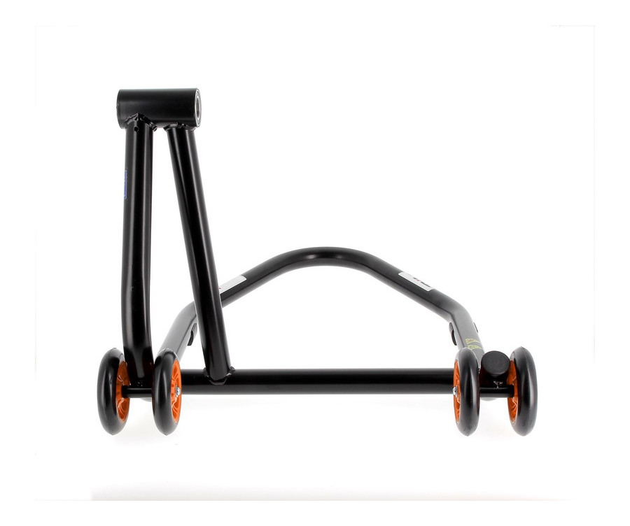 Béquille monobras droite BIHR Home Track noir mat roues orange - 3032150