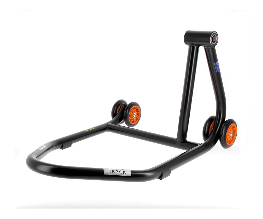 Béquille monobras droite BIHR Home Track noir mat roues orange - 3032150