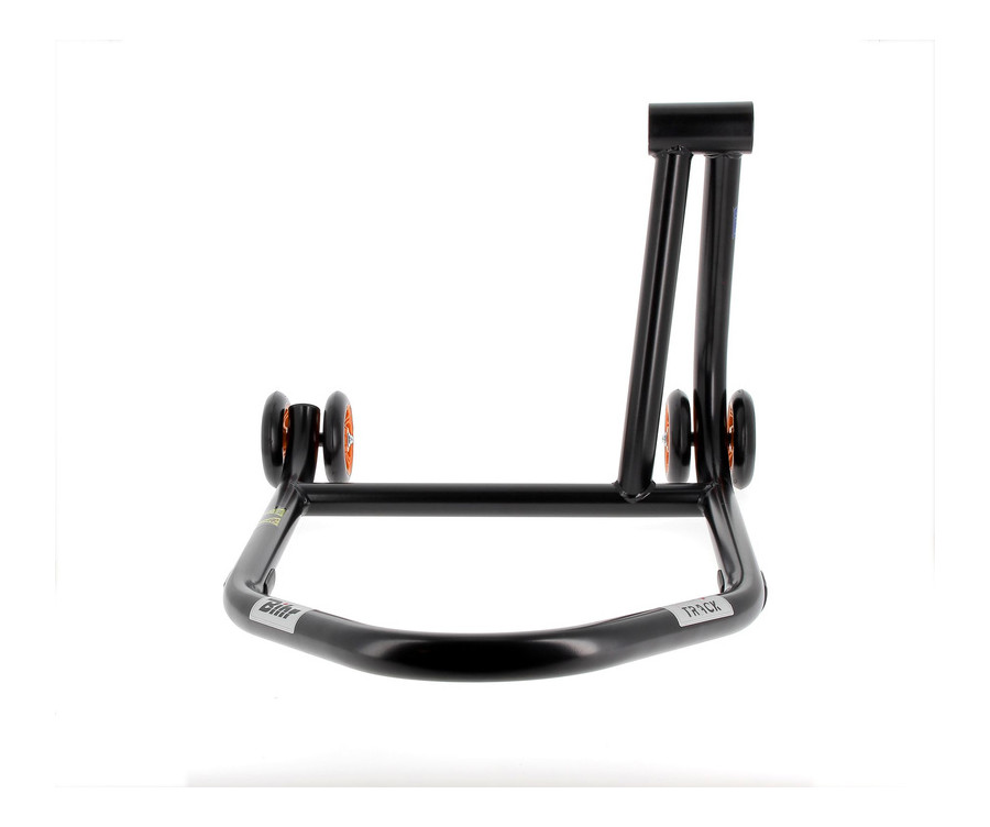 Béquille monobras droite BIHR Home Track noir mat roues orange - 3032150