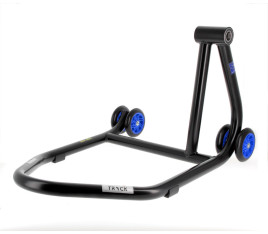 Béquille monobras droite BIHR Home Track noir mat roues bleu
