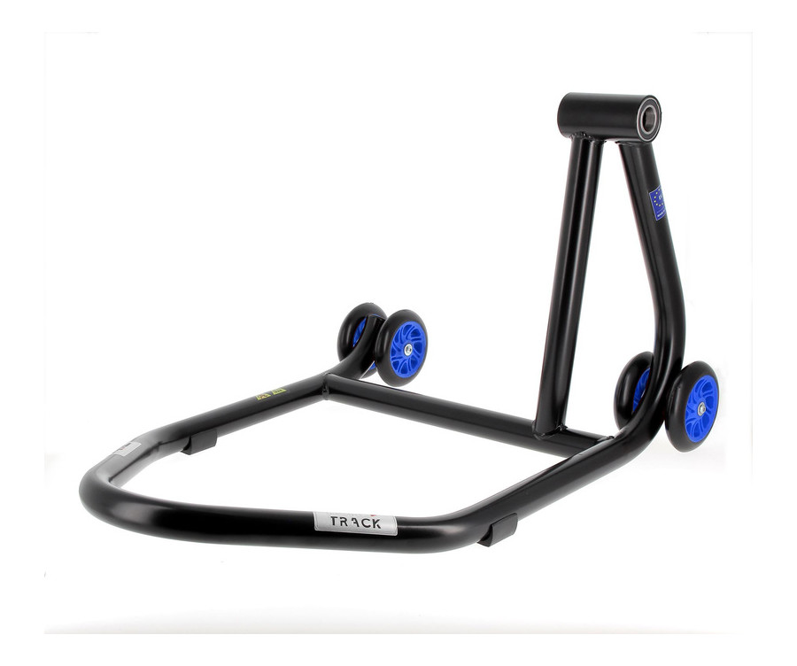 Béquille monobras droite BIHR Home Track noir mat roues bleu - 3032125