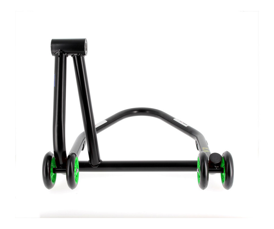 Béquille monobras droite BIHR Home Track noir mat roues vert - 3032114