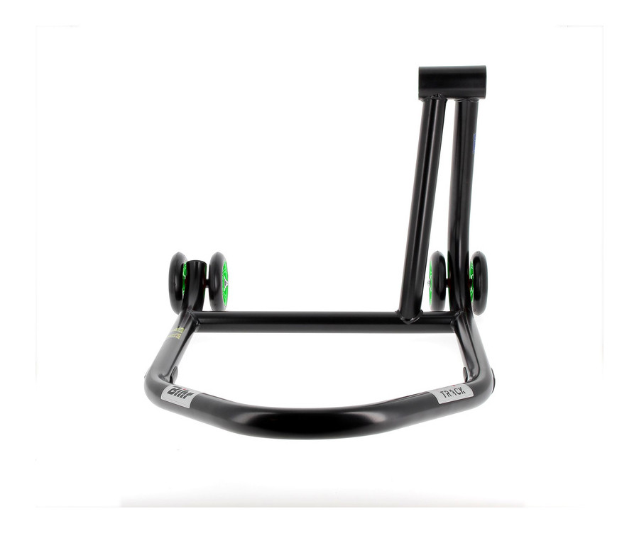 Béquille monobras droite BIHR Home Track noir mat roues vert - 3032114