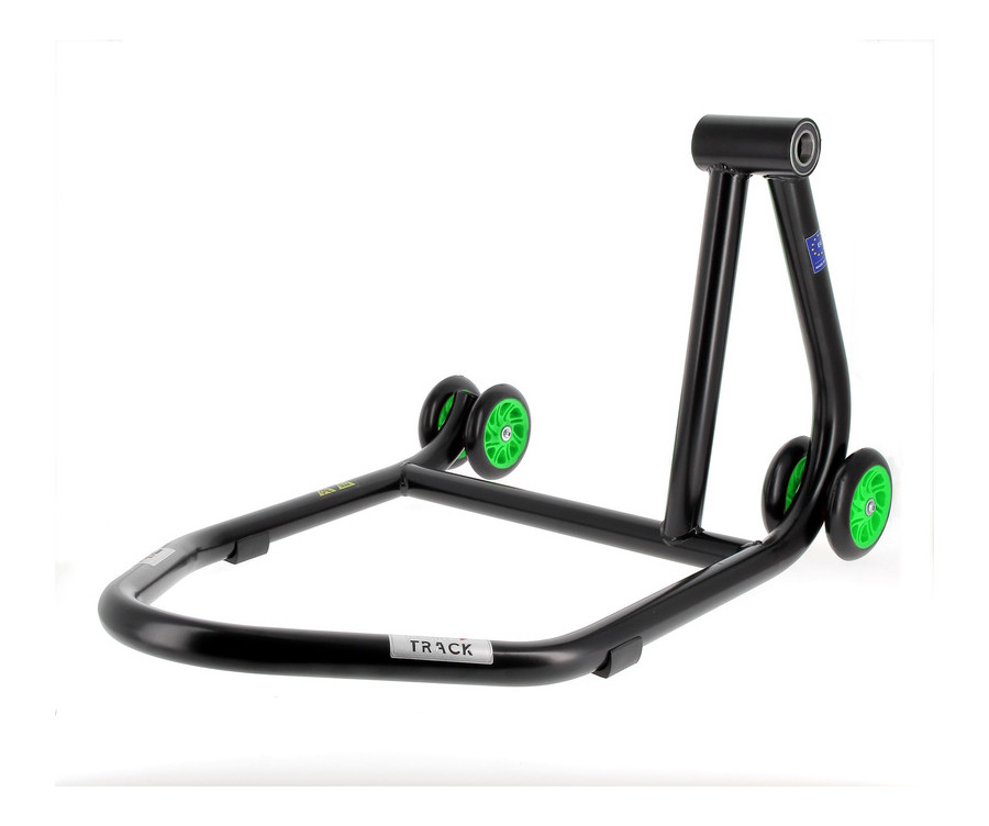 Béquille monobras droite BIHR Home Track noir mat roues vert - 3032114