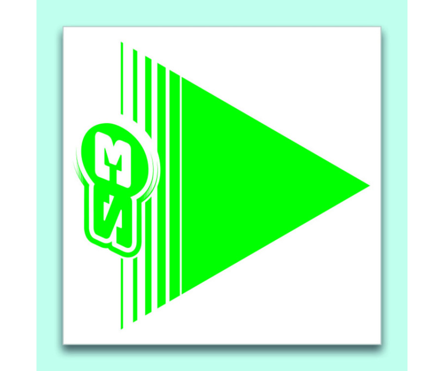 Flèches de signalisation S3 vert 50 pièces 12x12cm - 1103439