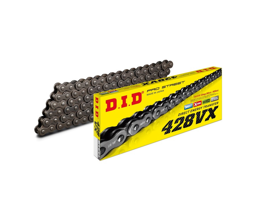 Chaîne de transmission D.I.D 428VX X-Ring 428 Chaîne de transmission D.I.D 428VX X-Ring 428