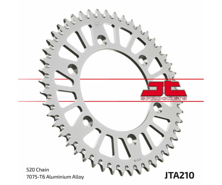 Couronne JT SPROCKETS aluminium ultra-light anti-boue 210 - 520 Couronne JT SPROCKETS aluminium ultra-light anti-boue 210 - 520