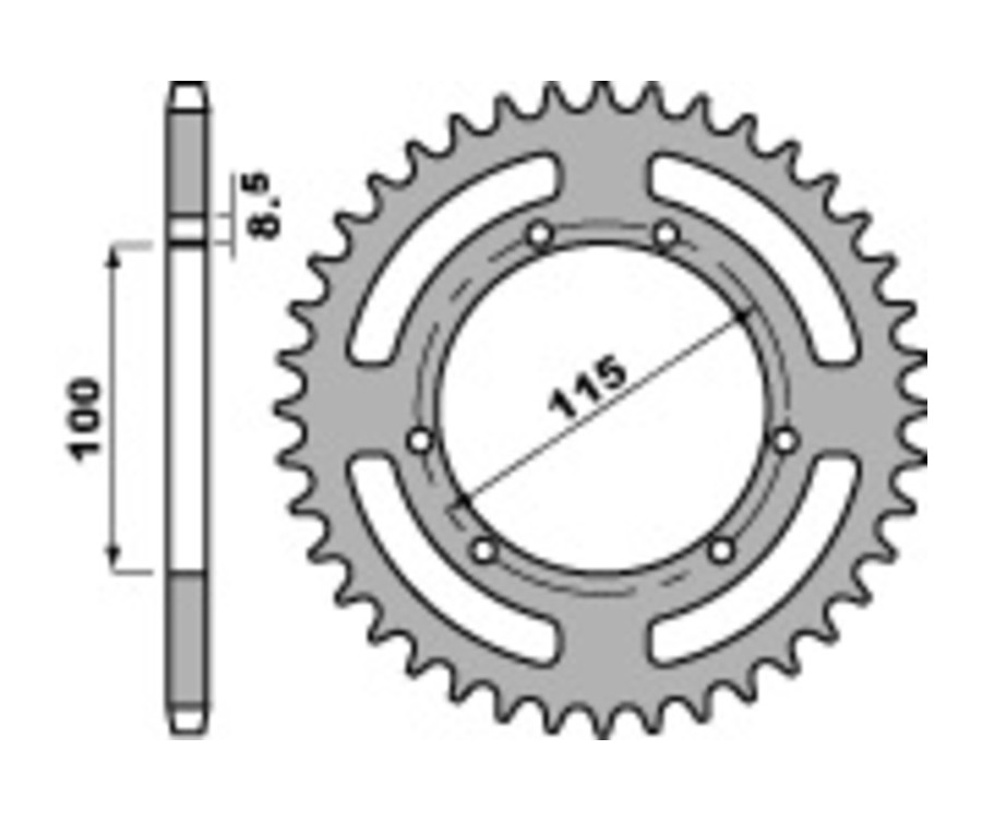 Couronne PBR acier standard 4391 - 420 Couronne PBR acier standard 4391 - 420