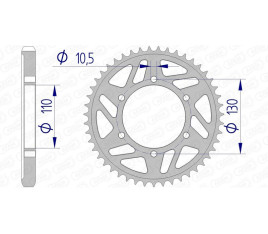 Couronne AFAM aluminium 13813 - 530 - 1074477001