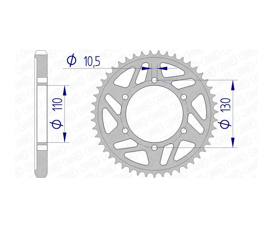 Couronne AFAM aluminium 13813 - 530 - 1074477001