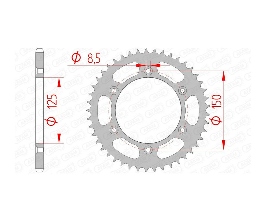 Couronne AFAM acier standard 71304 - 520 Couronne AFAM acier standard 71304 - 520