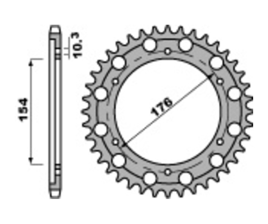 Couronne PBR acier C45 standard 4562 - 530 Couronne PBR acier C45 standard 4562 - 530