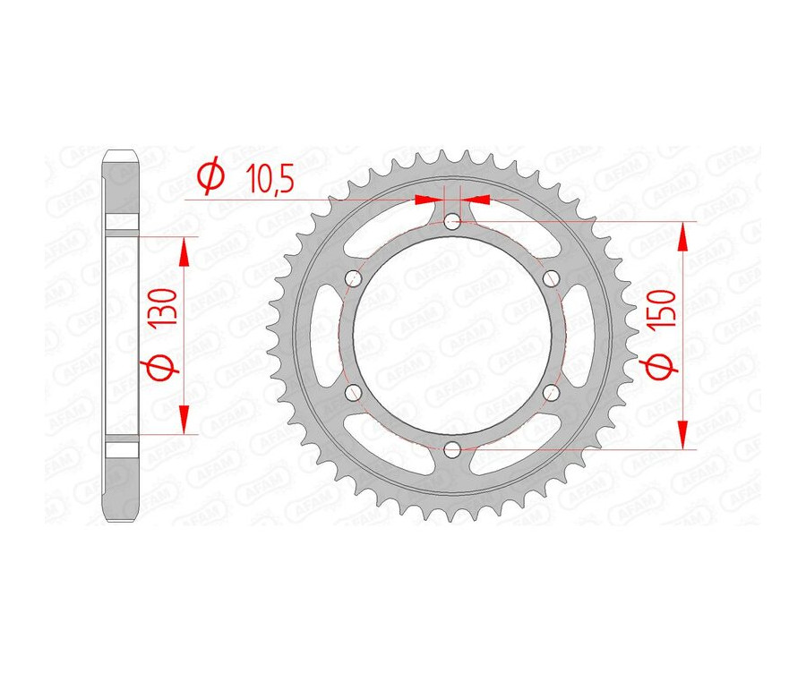 Couronne AFAM acier standard 12801 - 530 Couronne AFAM acier standard 12801 - 530