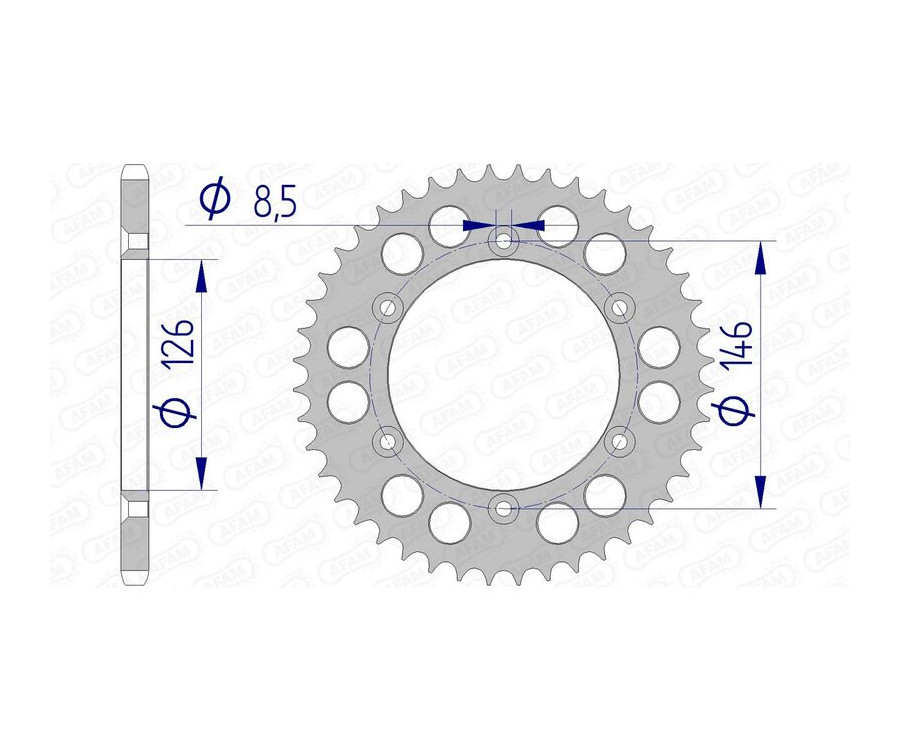 Couronne AFAM aluminium 15203 - 520 Couronne AFAM aluminium 15203 - 520