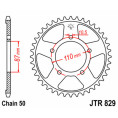 Couronne JT SPROCKETS acier standard 829 - 530 Couronne JT SPROCKETS acier standard 829 - 530