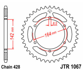 Couronne JT SPROCKETS acier standard 1067 - 428