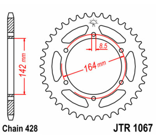 Couronne JT SPROCKETS acier standard 1067 - 428