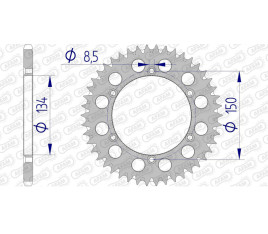 Couronne AFAM aluminium Ultra-Light anti-boue 17206520 - 1074600001