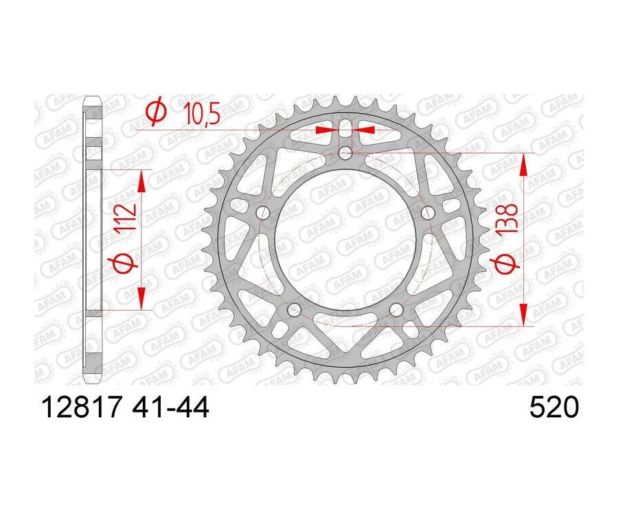 Couronne AFAM acier standard 12817 - 520 Couronne AFAM acier standard 12817 - 520
