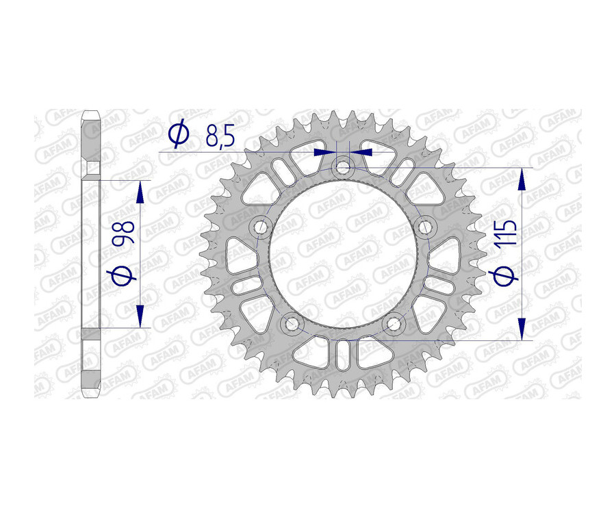 Couronne AFAM aluminium Ultra-Light anti-boue 72101 - 420 Couronne AFAM aluminium Ultra-Light anti-boue 72101 - 420