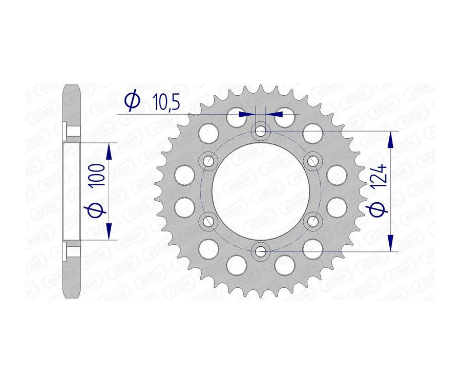 Couronne AFAM aluminium 51609 - 525 Couronne AFAM aluminium 51609 - 525
