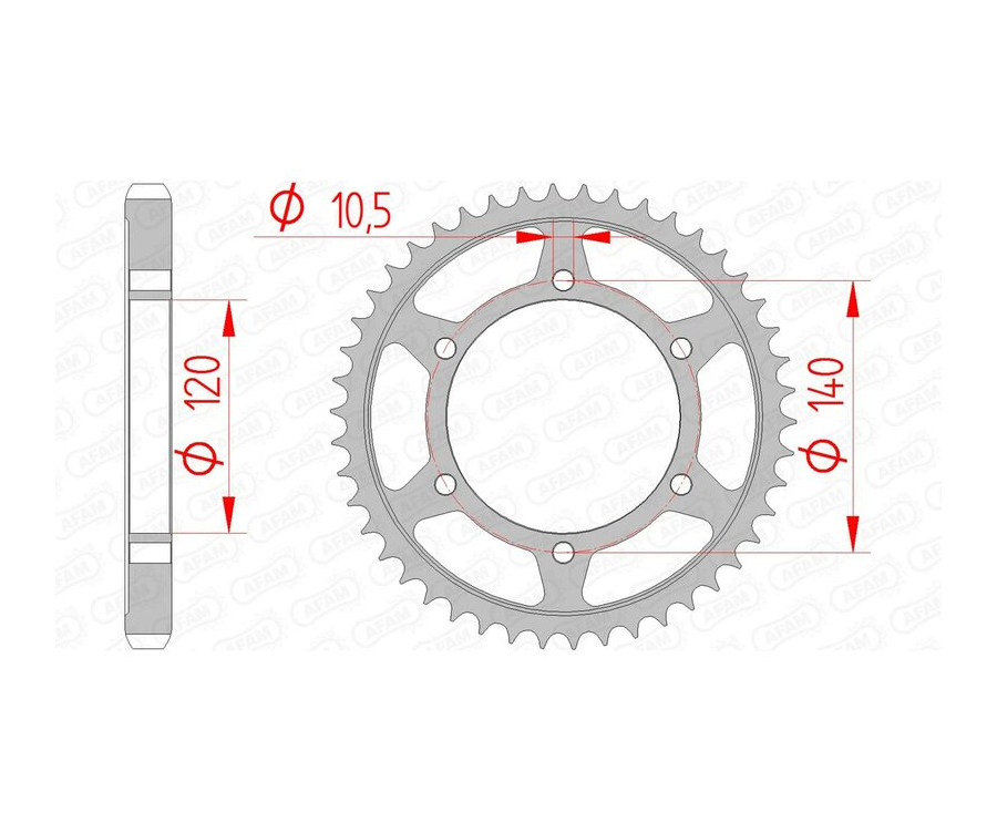 Couronne AFAM acier standard 16603 - 530 - 1074584001