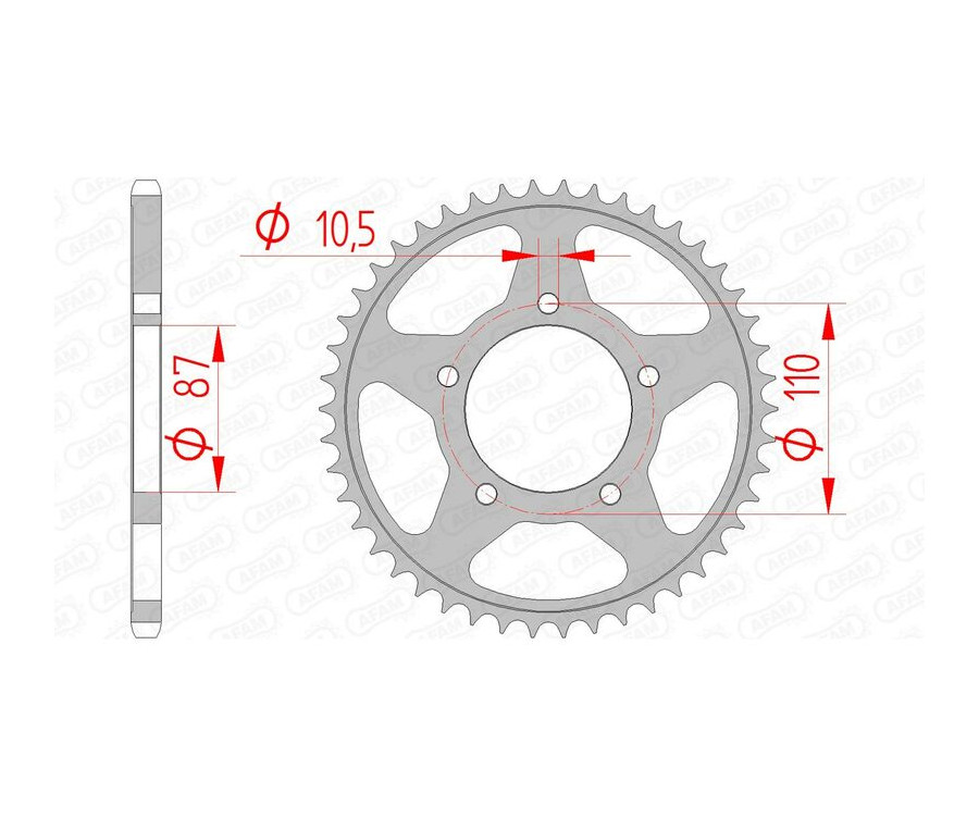 Couronne AFAM acier standard 14405 - 520 Couronne AFAM acier standard 14405 - 520