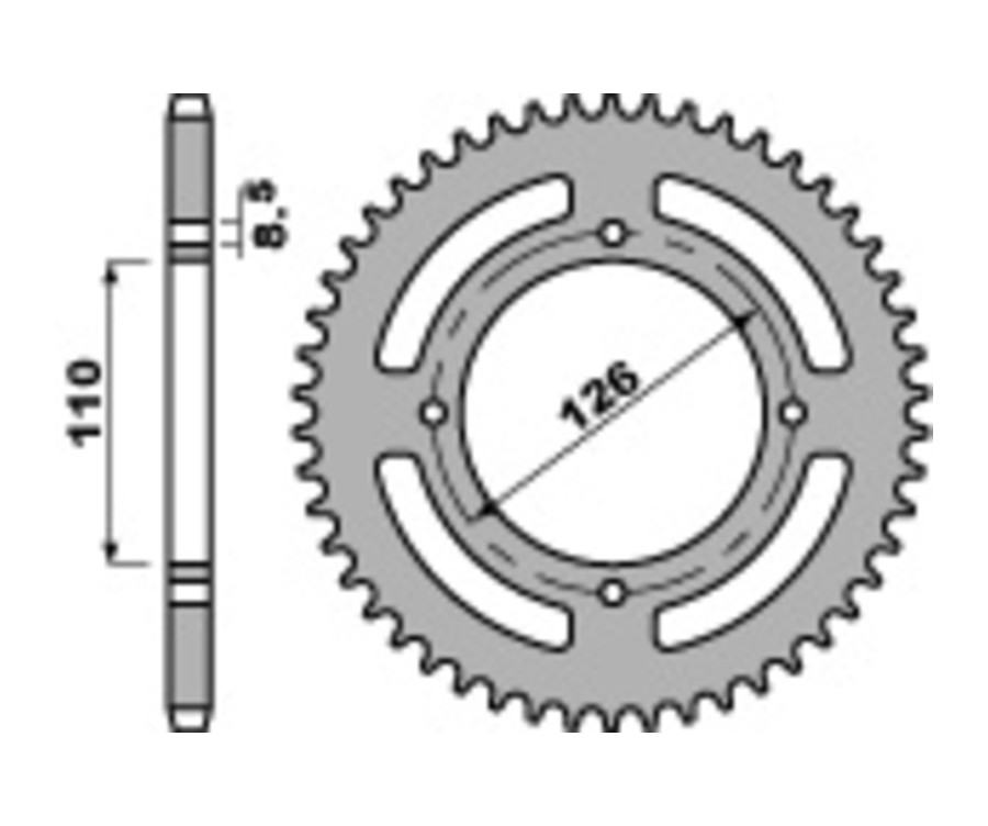 Couronne PBR acier C45 standard 4418 - 420 Couronne PBR acier C45 standard 4418 - 420
