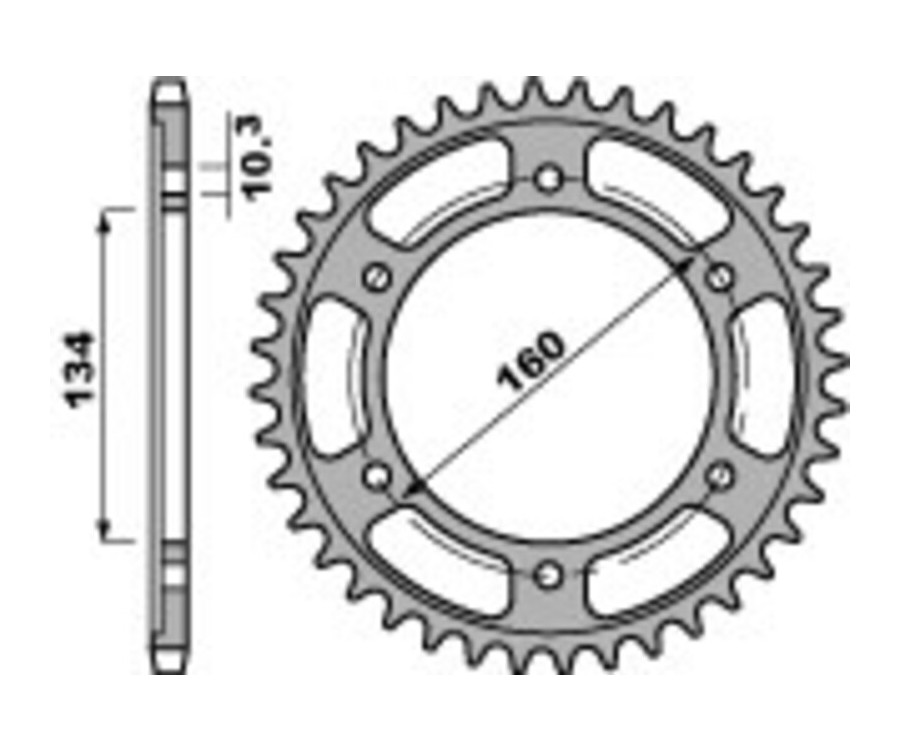 Couronne PBR aluminium ultra-light 4405 - 525 Couronne PBR aluminium ultra-light 4405 - 525