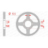 Couronne AFAM acier standard 12224 - 428 - 1074420001