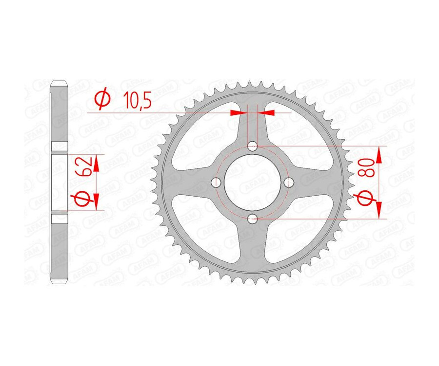 Couronne AFAM acier standard 12224 - 428 - 1074420002