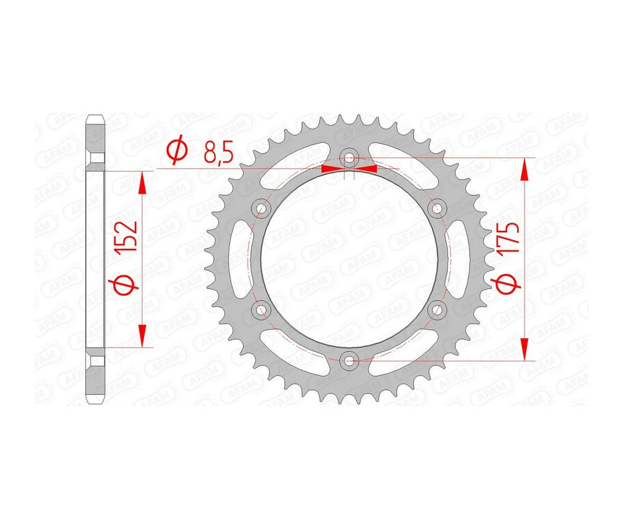 Couronne AFAM acier standard 12508 - 520 Couronne AFAM acier standard 12508 - 520