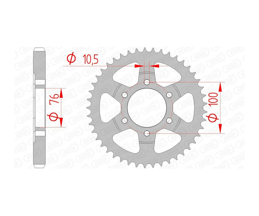 Couronne AFAM acier standard 14902 - 530 Couronne AFAM acier standard 14902 - 530