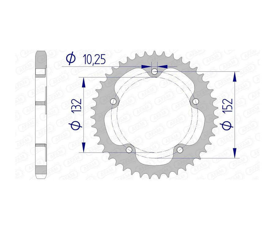 Couronne AFAM aluminium 93836 - 525 Couronne AFAM aluminium 93836 - 525