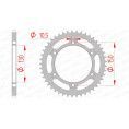 Couronne AFAM acier standard 10501 - 520 Couronne AFAM acier standard 10501 - 520