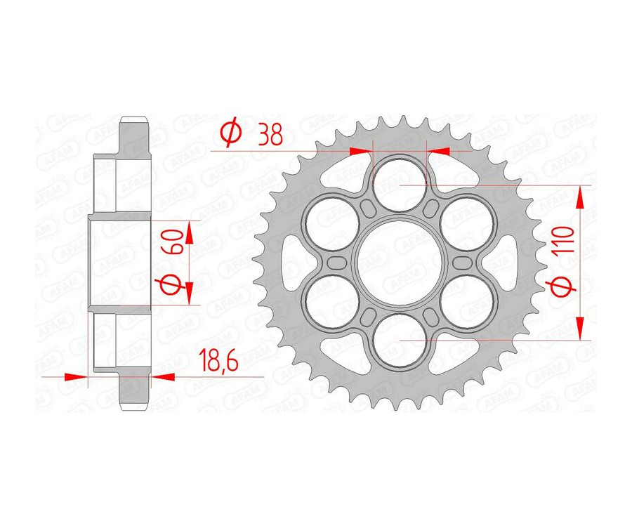 Couronne AFAM acier standard 50900 - 530 Couronne AFAM acier standard 50900 - 530
