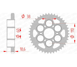 Couronne AFAM acier standard 50801 - 525 - 1074679003