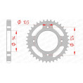 Couronne AFAM acier standard 10505 - 530 Couronne AFAM acier standard 10505 - 530