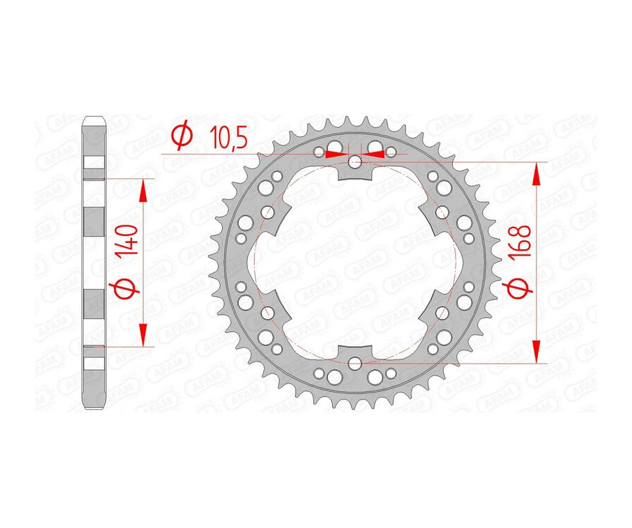 Couronne AFAM acier standard 92635 - 525 Couronne AFAM acier standard 92635 - 525