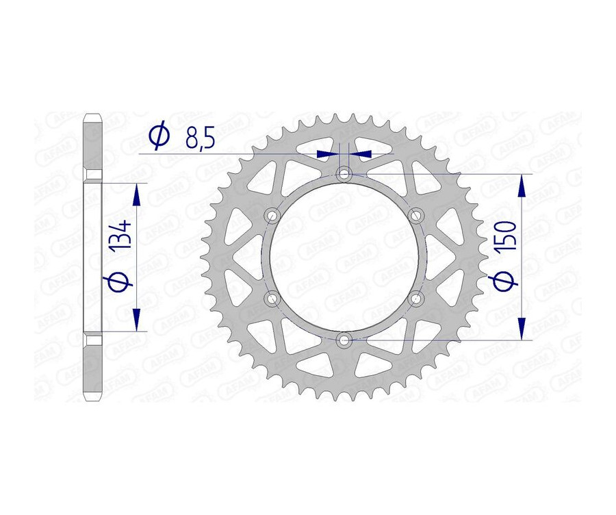 Couronne AFAM aluminium 17206520 - 1074602009