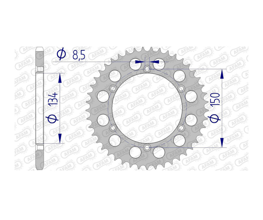 Couronne AFAM aluminium 17206520 - 1074602007