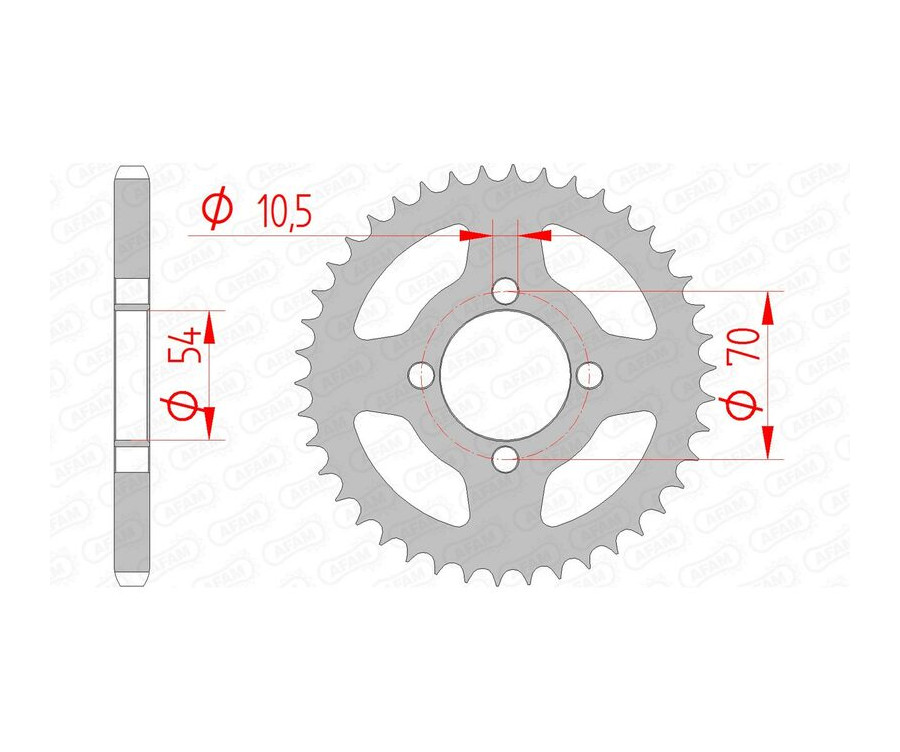 Couronne AFAM acier standard 10229 - 428 Couronne AFAM acier standard 10229 - 428
