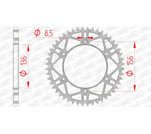 Couronne AFAM acier anti-boue 14206 - 520 - 1074496003