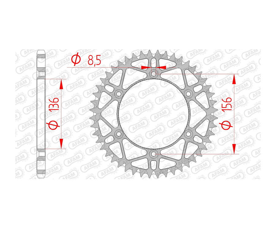 Couronne AFAM acier anti-boue 14206 - 520 - 1074496001